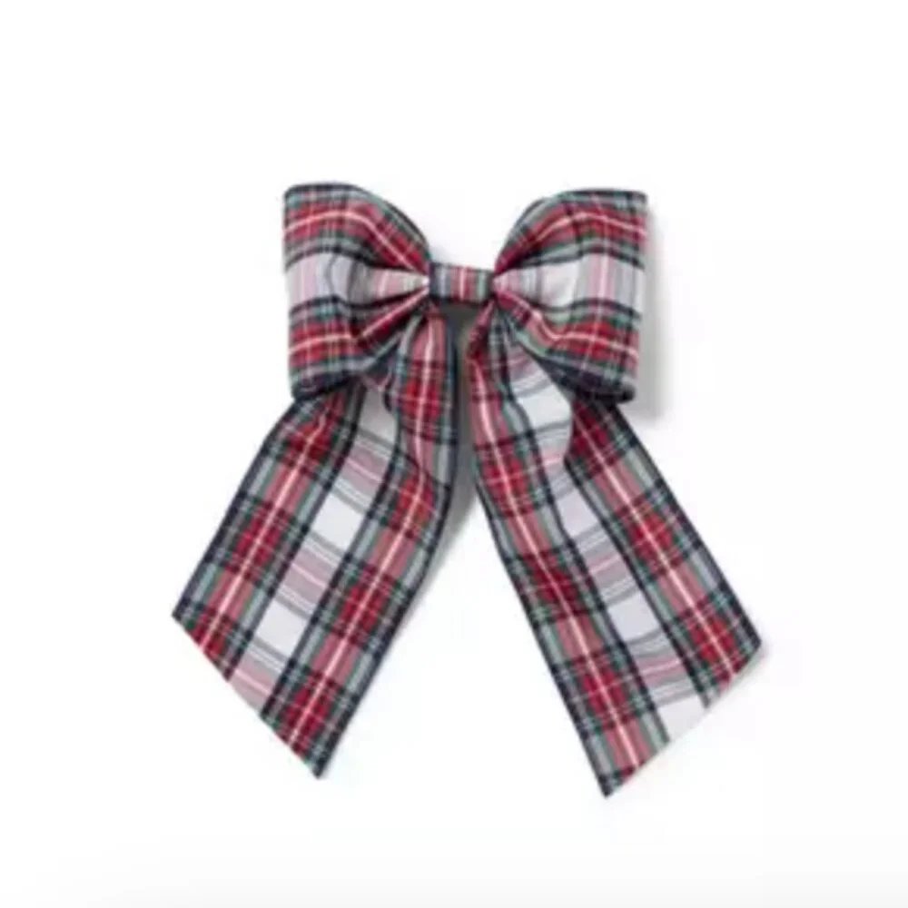 Janie and Jack Tartan Plaid Hair Bow Barrette